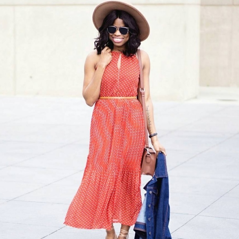 Maison Jules Keyhole Midi Dress